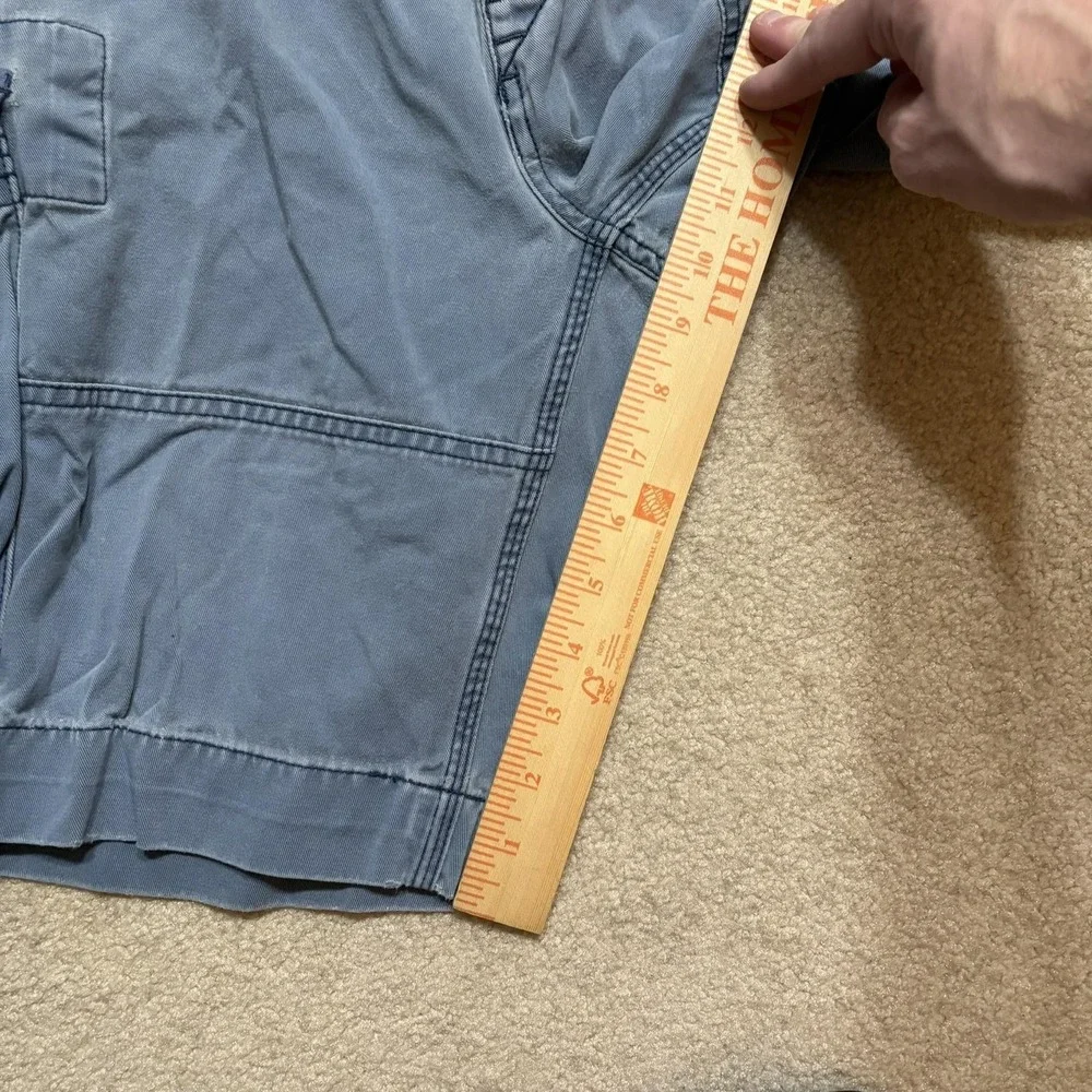 Vtg Polo Ralph Lauren Shorts Mens 32x10 Blue‎ Cargo Chino Casual Utility Baggy